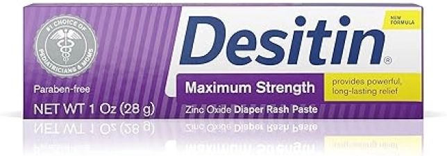 Desitin Maximum Strength Baby Diaper Rash Cream 1 oz - Travel Size, 40% Zinc Oxide