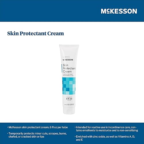 MCKESSON VITAMIN A & D SKIN PROTECTANT CREAM: INCONTINENCE BARRIER & HEALING - 6 OZ
