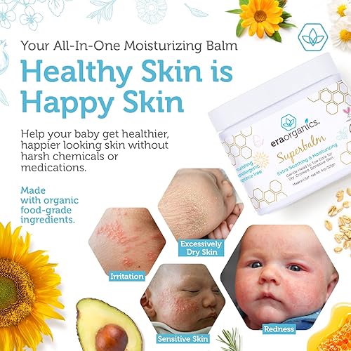 Era Organic Healing Baby Ointment for Sensitive Skin - USDA Certified (4 oz.)