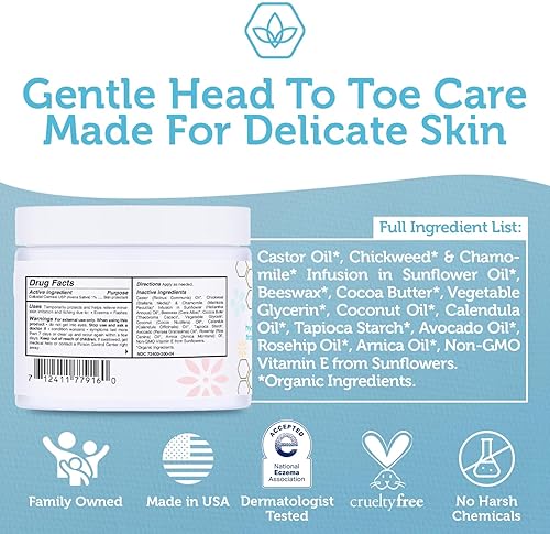 Era Organic Healing Baby Ointment for Sensitive Skin - USDA Certified (4 oz.)