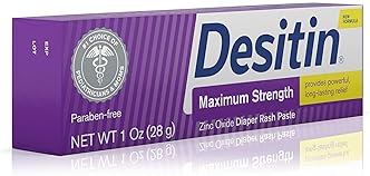 Desitin Maximum Strength Baby Diaper Rash Cream 40% Zinc Oxide 1 oz Travel Size - Pack of 6