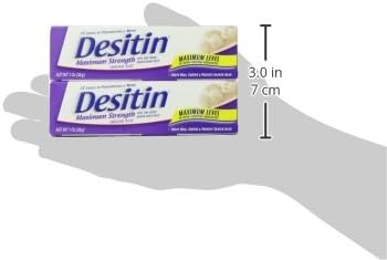 Desitin Maximum Strength Baby Diaper Rash Cream 40% Zinc Oxide 1 oz Travel Size - Pack of 6