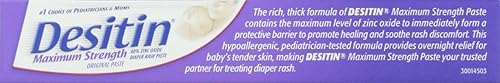 Desitin Maximum Strength Baby Diaper Rash Cream 40% Zinc Oxide 1 oz Travel Size - Pack of 6
