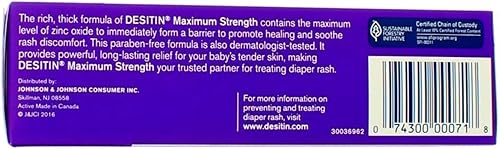 Desitin Maximum Strength Diaper Rash Paste 4 oz - Pack of 12