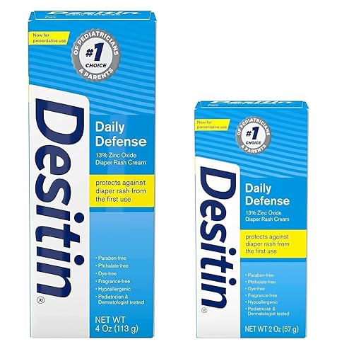 Desitin Daily Defense Diaper Rash Cream Bundle Pack - 4 oz & 2 oz with Zinc Oxide