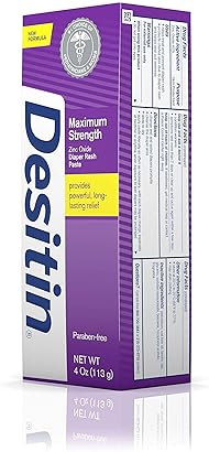 Desitin Maximum Strength Diaper Rash Paste, 4 oz - Soothes and Protects