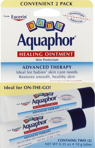 Aquaphor Baby Healing Ointment To-Go - 2-Pack - Advanced Therapy for Chapped Cheeks and Diaper Rash