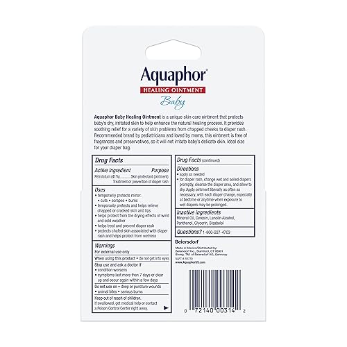 Aquaphor Baby Healing Ointment To-Go - 2-Pack - Advanced Therapy for Chapped Cheeks and Diaper Rash