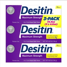 Desitinn Maximum Strength Baby Diaper Rash Cream 4.8 OZ (Pack of 3)