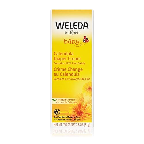 Weleda Baby Calendula Diaper Cream 2.8 fl oz - Plant Rich Protection with Calendula, Chamomile, Almond Oil, Lanolin & Zinc