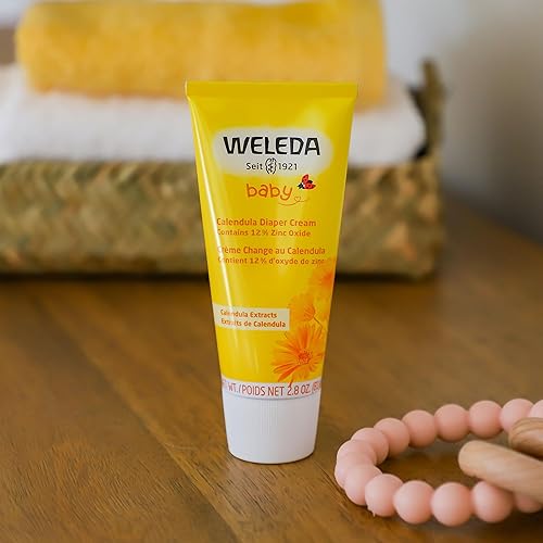 Weleda Baby Calendula Diaper Cream 2.8 fl oz - Plant Rich Protection with Calendula, Chamomile, Almond Oil, Lanolin & Zinc
