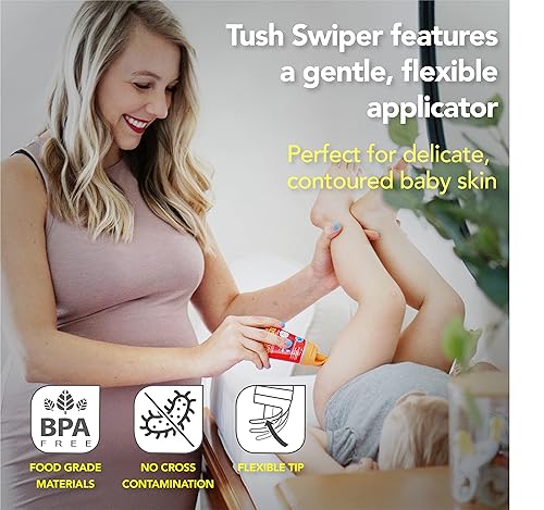 Eli & Ali Tush Swiper: Diaper Rash Cream Applicator - Universal Fit - Mess-Free & Hygienic - Grey