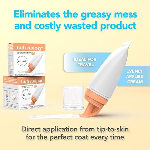 Eli & Ali Tush Swiper: Diaper Rash Cream Applicator - Universal Fit - Mess-Free & Hygienic - Grey