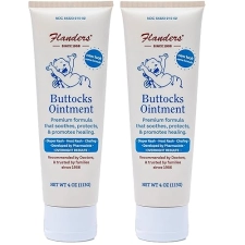 Flanders Buttocks Ointment - Diaper Rash Cream, Pharmacist Developed, Instant Relief (2 Pack 4oz Tubes)