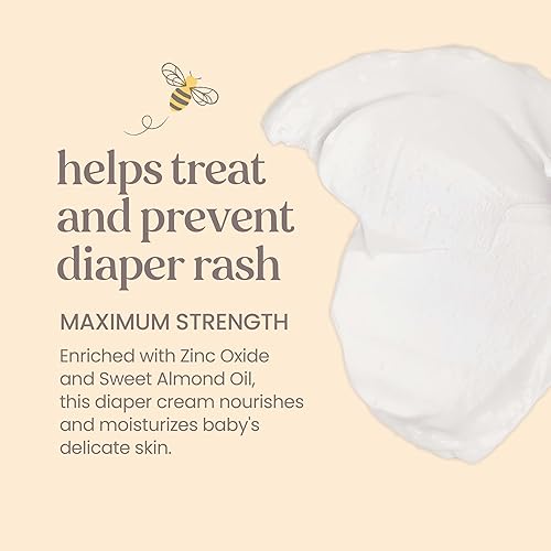 Burt's Bees Baby Diaper Rash Ointment Cream - 40% Zinc Oxide, 100% Natural, Pediatrician Tested - 3 Oz x 2 Pack