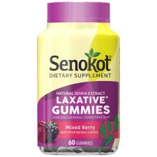Senokot Natural Senna Laxative Gummies - Mixed Berry Flavor, 60 Count