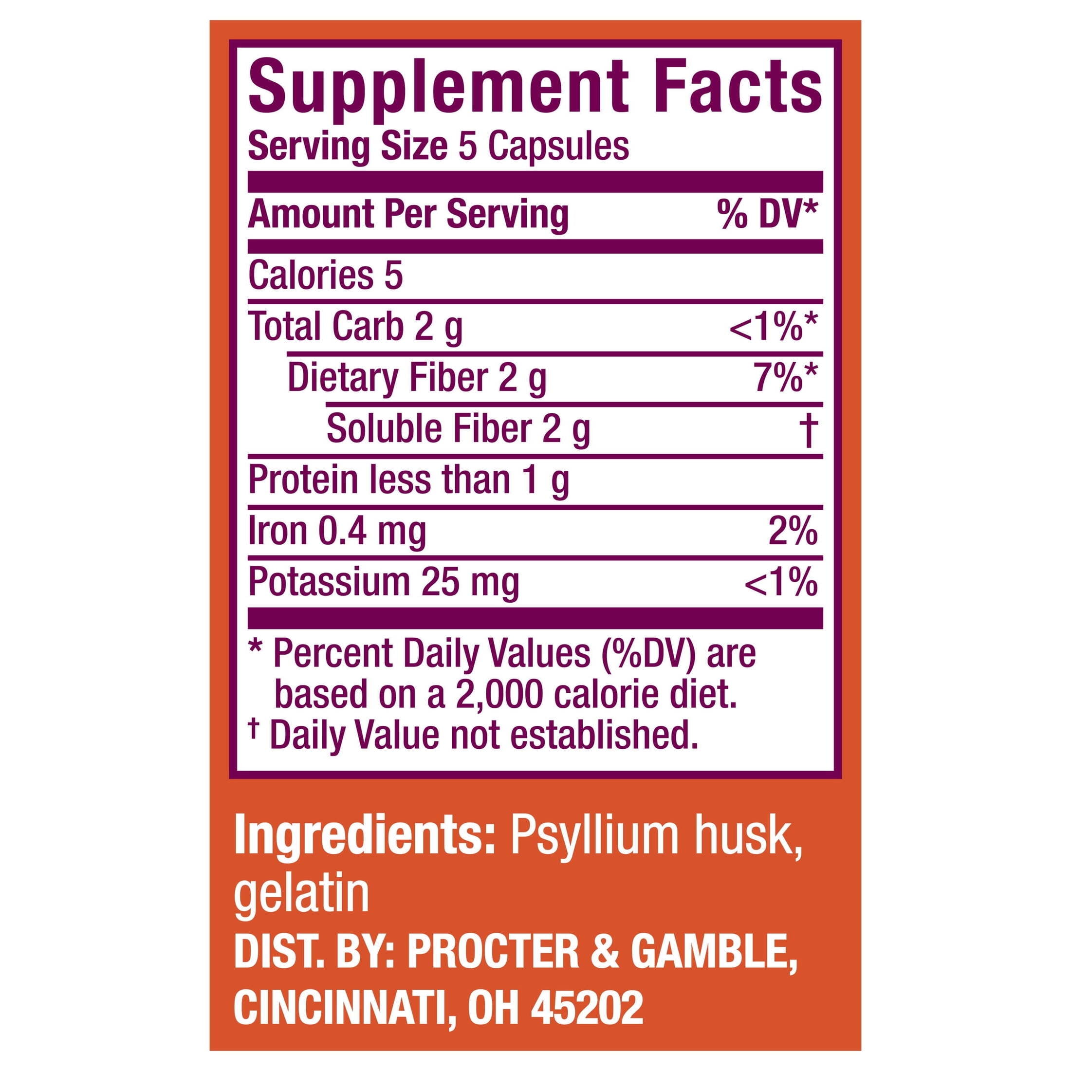 Metamucil Psyllium Fiber Capsules, 300 Count for Adult Digestive Health