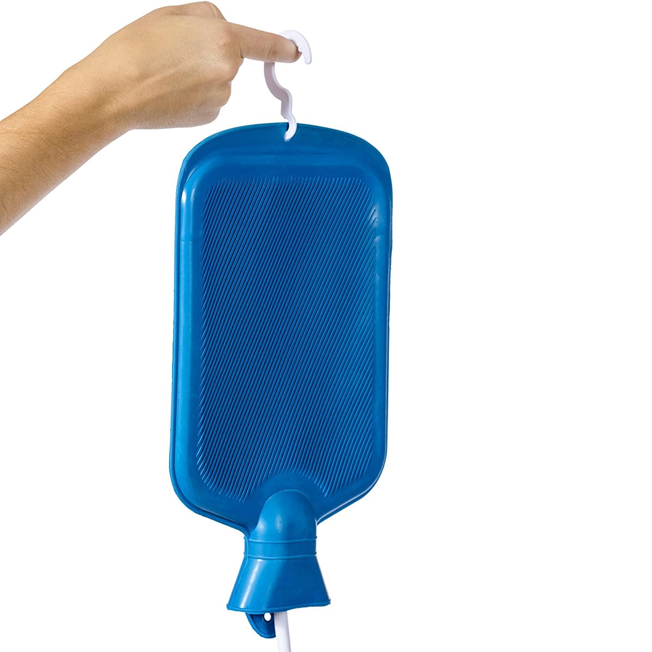 Reusable Blue Enema Douche Kit with 2 Quart Hot Water Bottle Bag