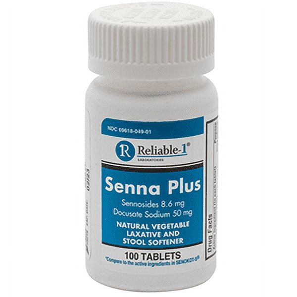 SENNA PLUS DOCUSATE SODIUM (100 CT) LAXATIVE & STOOL SOFTENER TABLETS