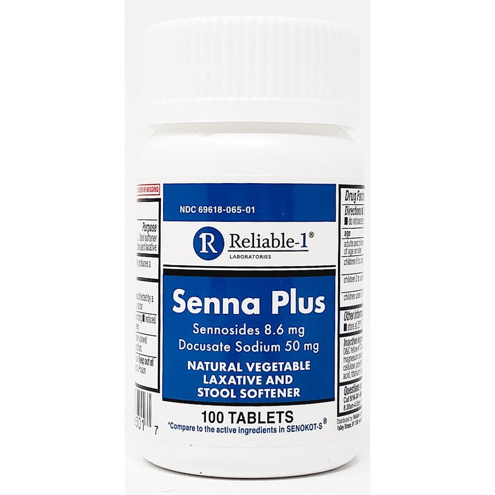 SENNA PLUS DOCUSATE SODIUM (100 CT) LAXATIVE & STOOL SOFTENER TABLETS