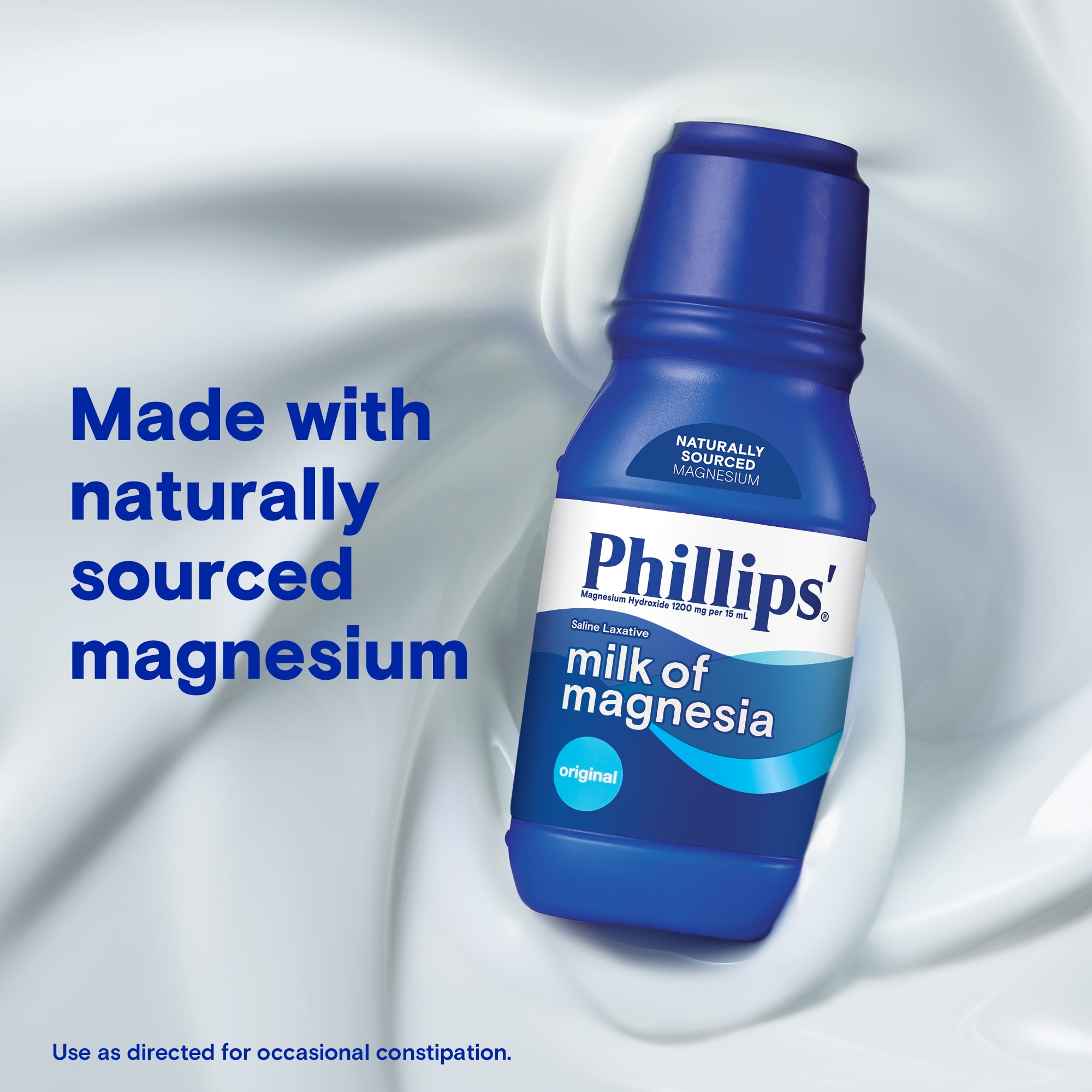 Phillips Milk of Magnesia Liquid Original Laxative 12 oz Bottle