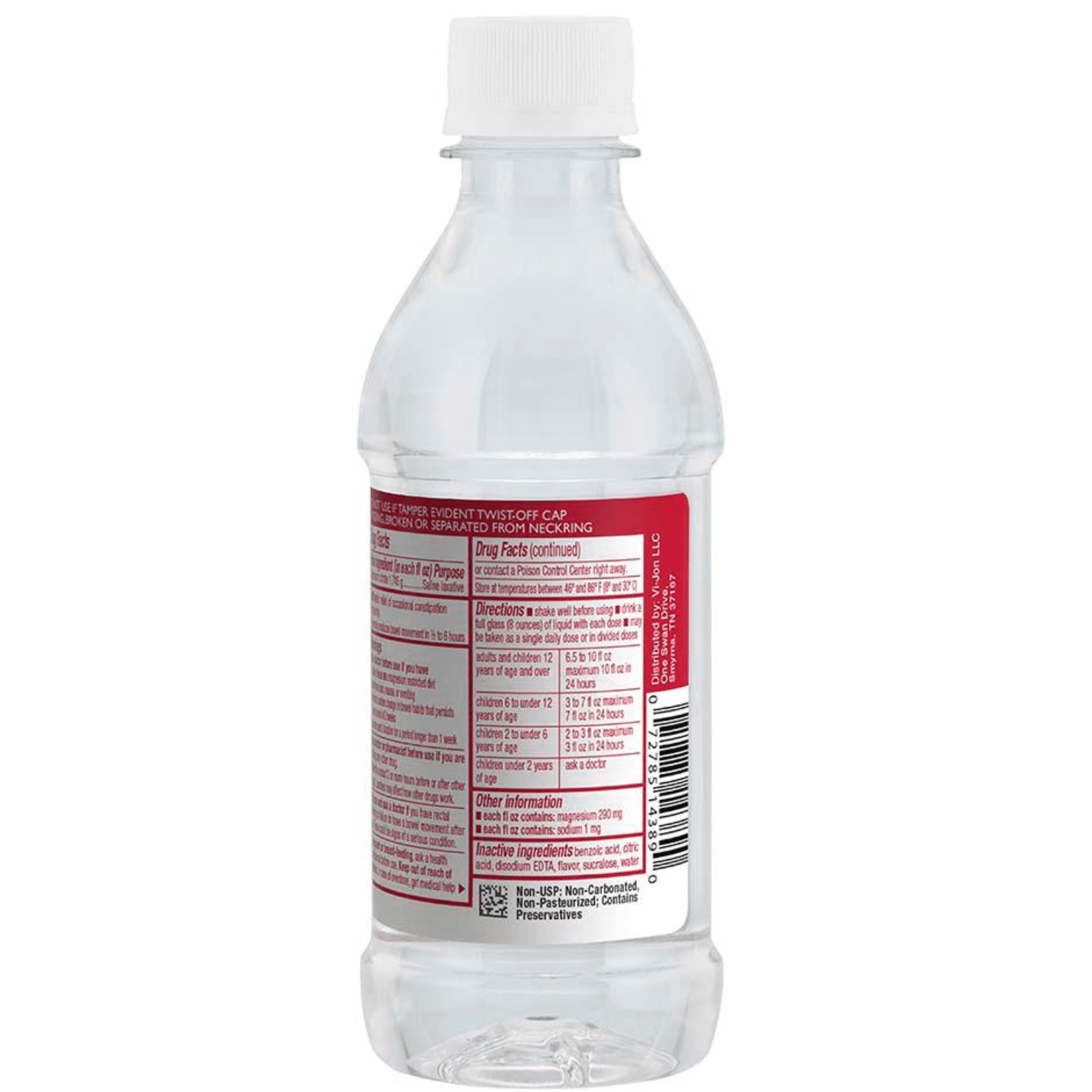 Swan Cherry Magnesium Citrate Oral Solution 10 Oz. (296ML) Pack of 2 - Natural Cherry Flavor, Fast-Acting Laxative