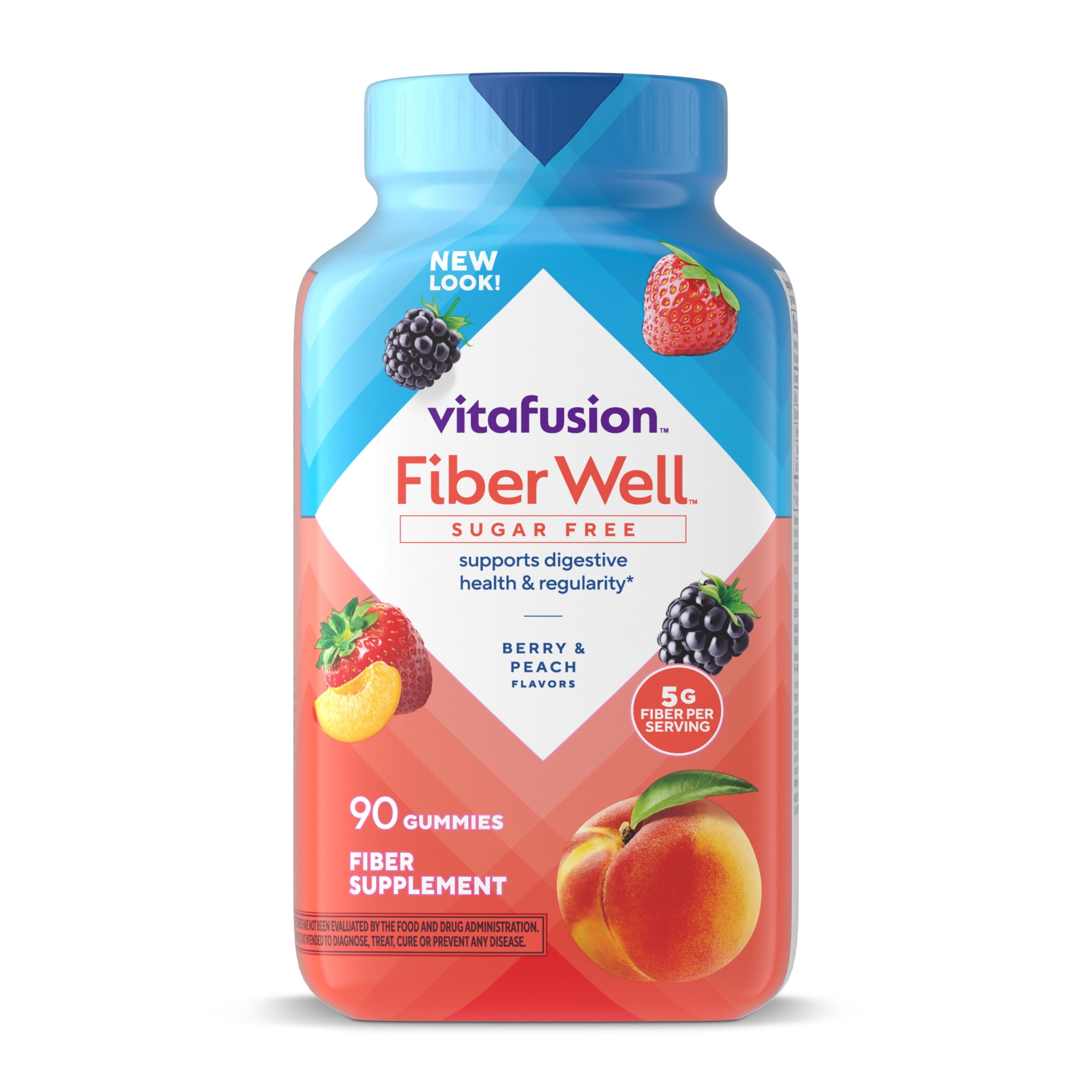 VITAFUSION FIBER WELL SUGAR-FREE GUMMIES, FRUIT FLAVORED, 90 COUNT