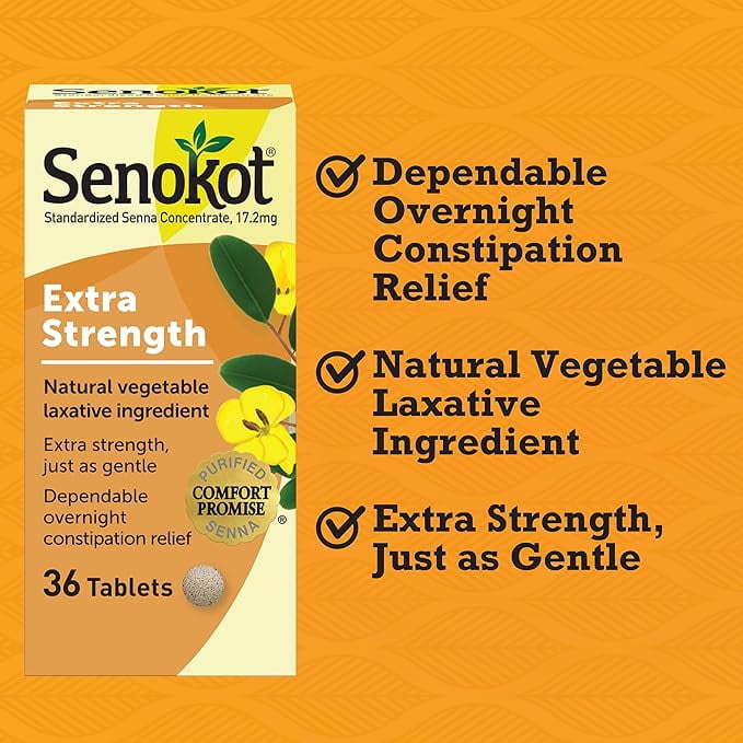 Senokot Extra Strength Senna Laxative Tablets - 36 Count