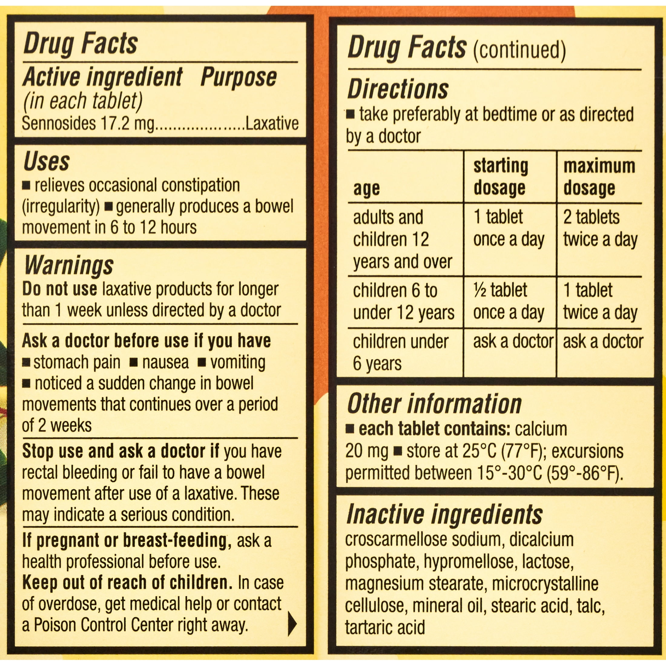 Senokot Extra Strength Senna Laxative Tablets - 36 Count