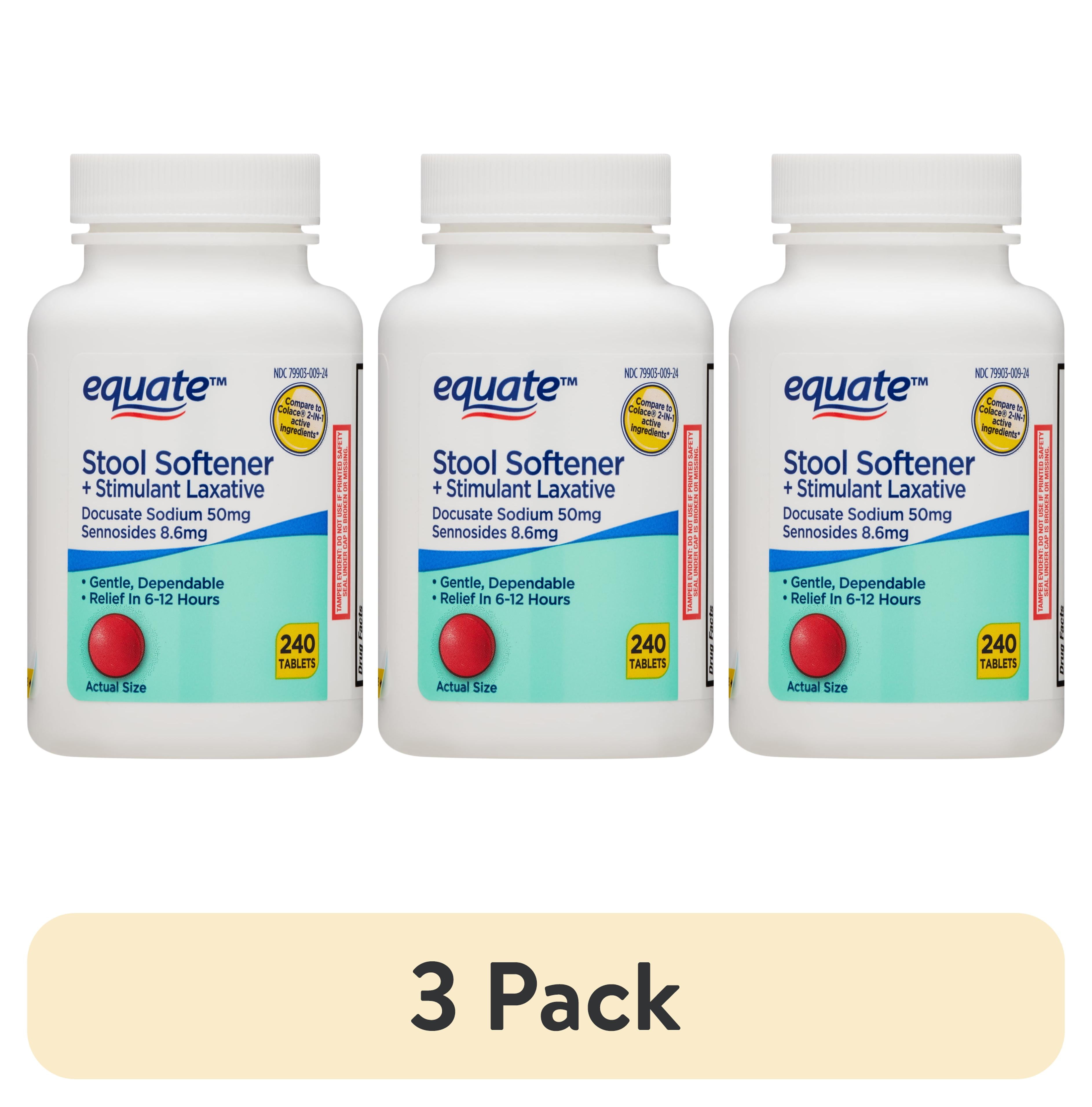 Equate Stool Softener & Stimulant Laxative Tablets, 240 Count - Constipation Relief