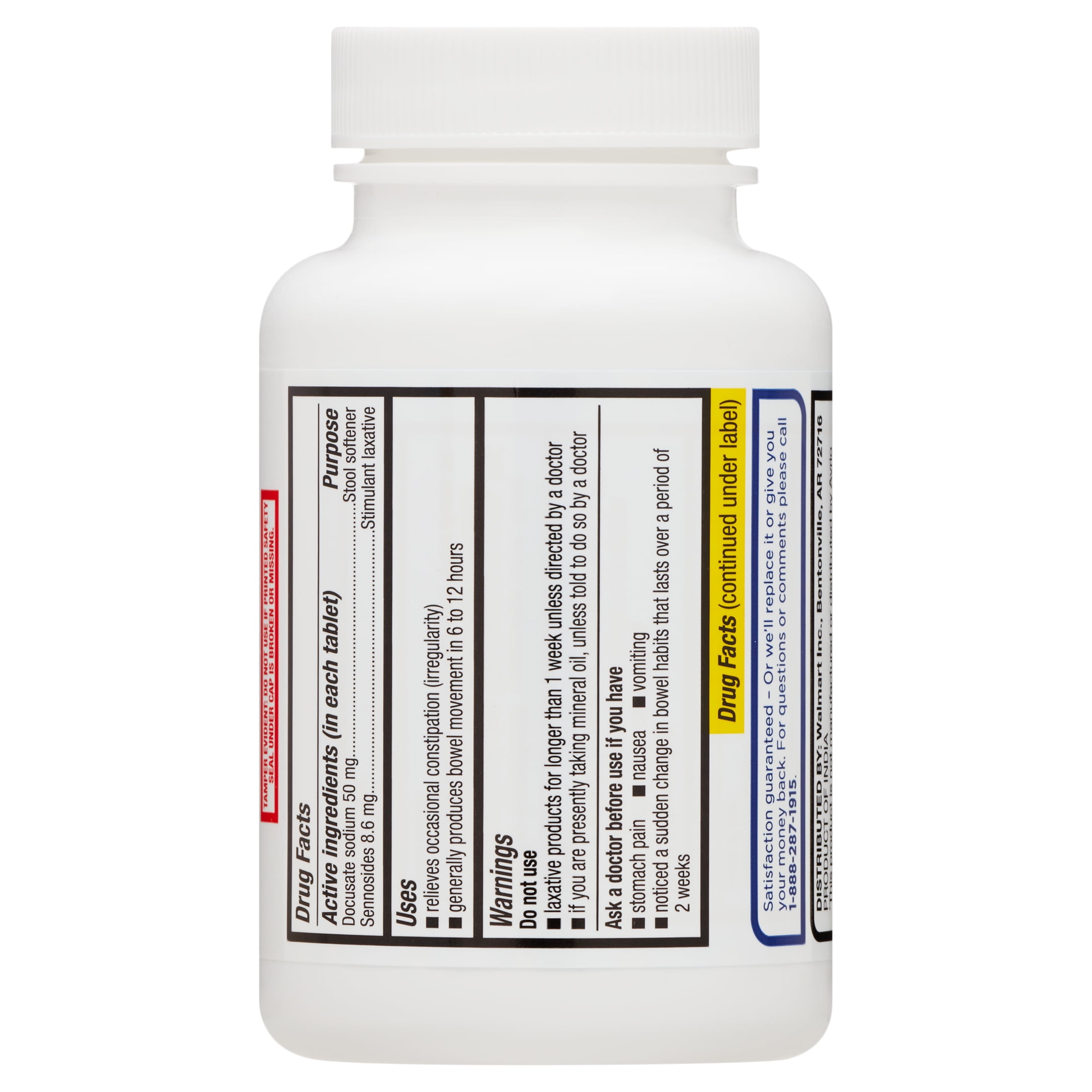 Equate Stool Softener & Stimulant Laxative Tablets, 240 Count - Constipation Relief