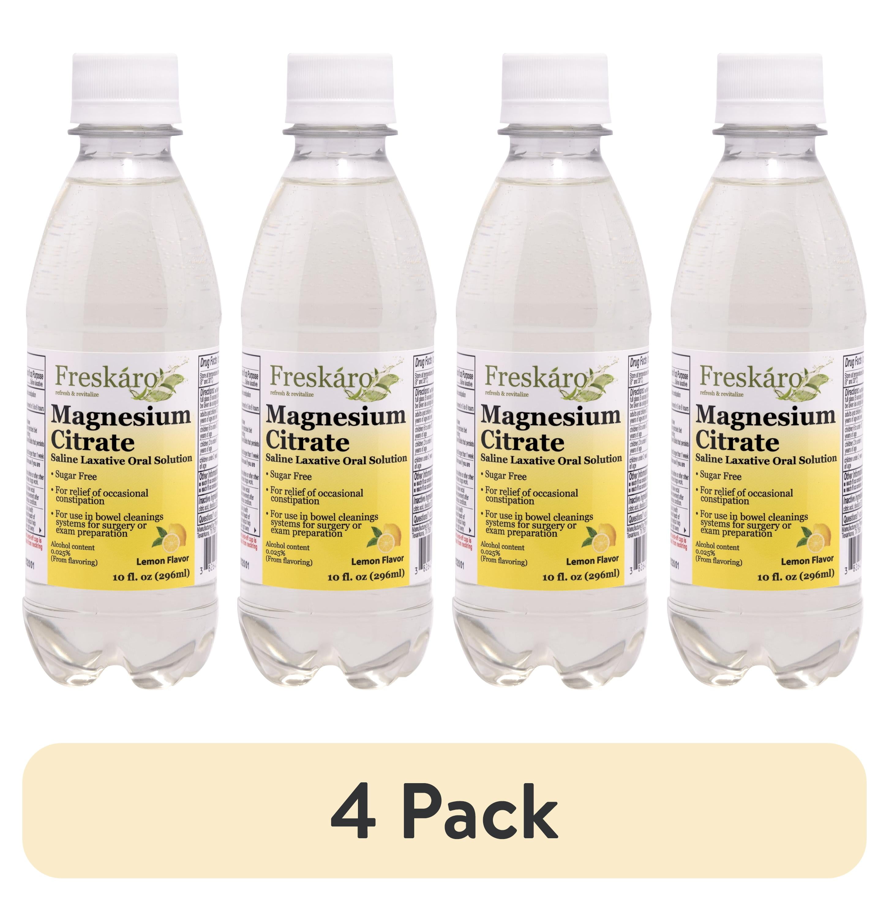 FRESKARO MAGNESIUM CITRATE ORAL SOLUTION 10 OZ (4 PACK) - LEMON FLAVOR