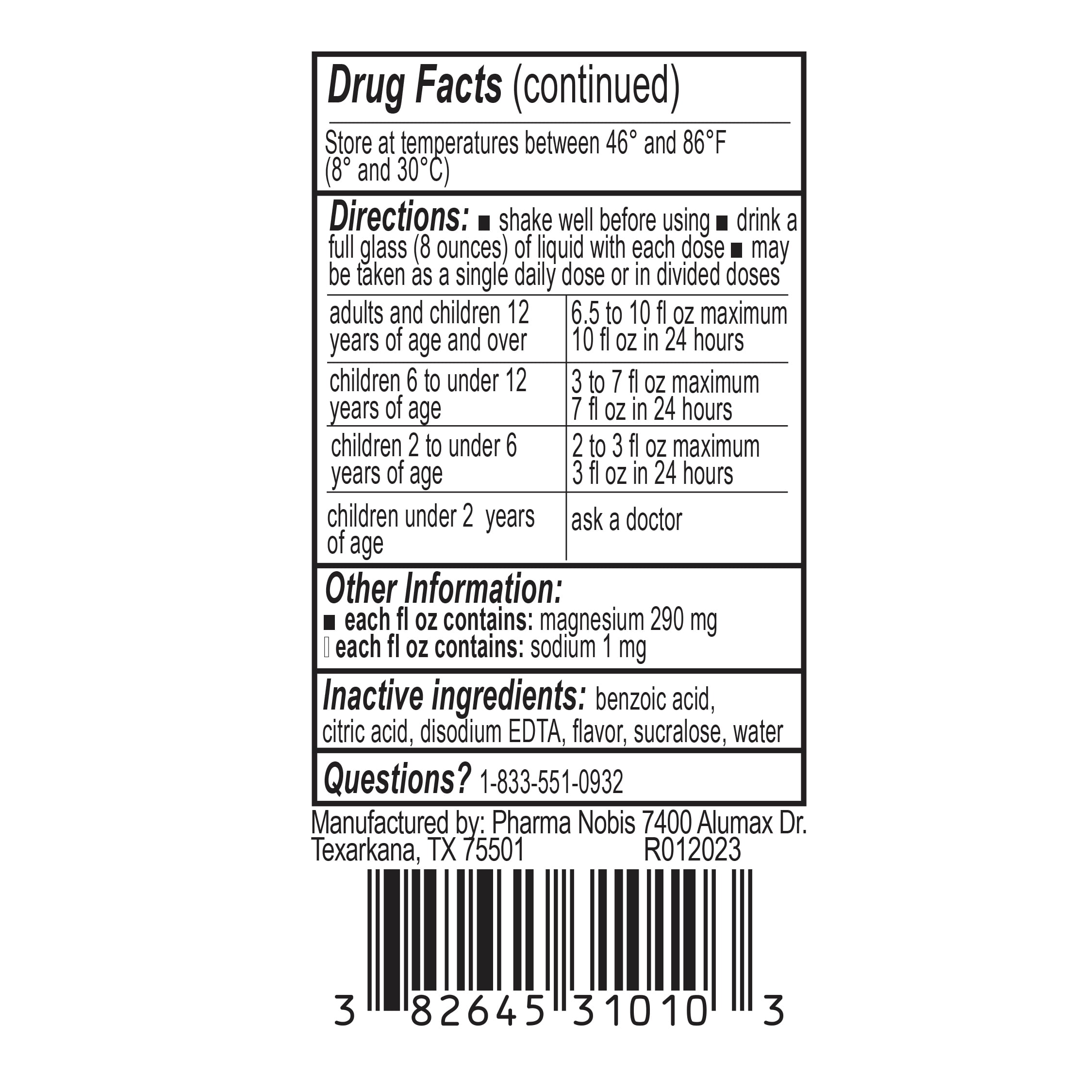 FRESKARO MAGNESIUM CITRATE ORAL SOLUTION 10 OZ (4 PACK) - LEMON FLAVOR