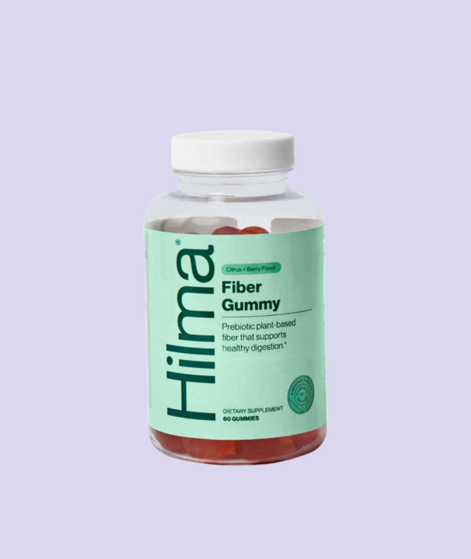 HILMA FIBER GUMMY - PLANT-BASED PREBIOTIC FIBER FOR GUT HEALTH - DOCTOR FORMULATED - 60 GUMMIES