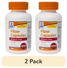 Quality Choice 2-Pack Natural Psyllium Husk Fiber Capsules, 160 Each