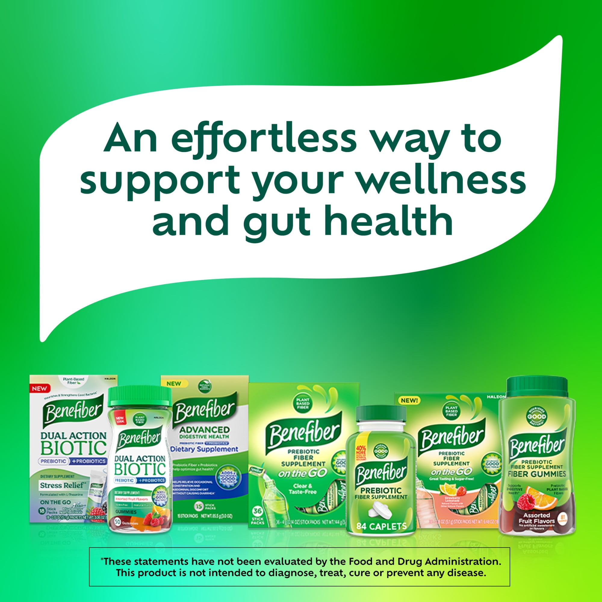 Benefiber Prebiotic Fiber Gummies with Probiotics - Digestive Health, Fruit Flavors - 50 Count"