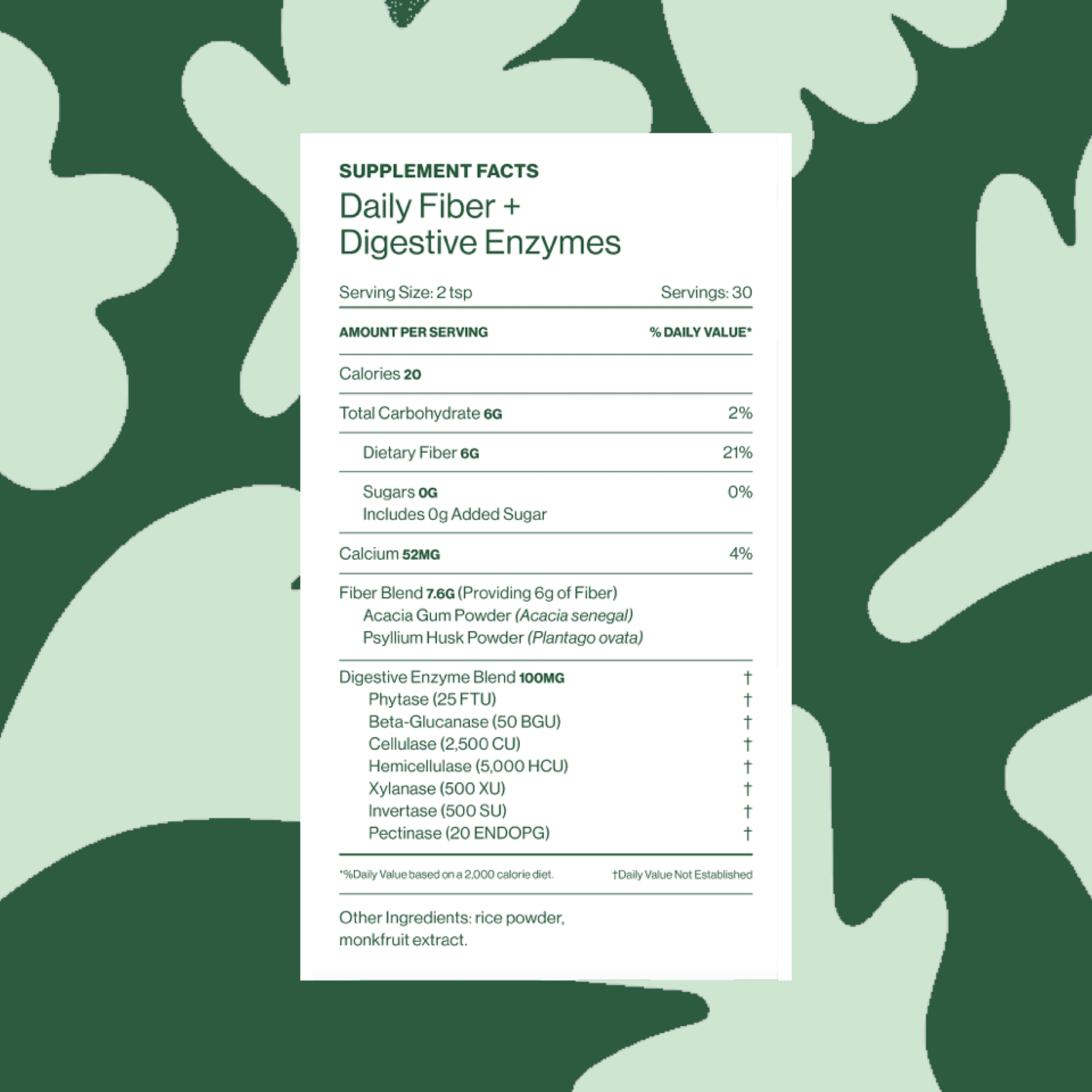 HILMA DAILY FIBER + DIGESTIVE ENZYMES POWDER SUPPLEMENT, 30 SERVINGS, DOCTOR FORMULATED