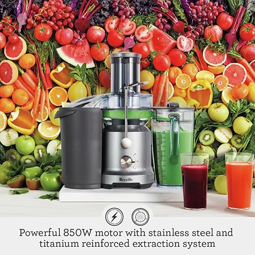 Breville Juice Fountain Cold, 70oz Silver - Best Juicer for Fresh Cold Pressed Juice