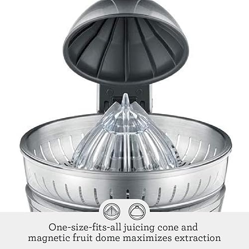 Breville BCP600SIL Citrus Press Juicer Machine in Silver, Motorized