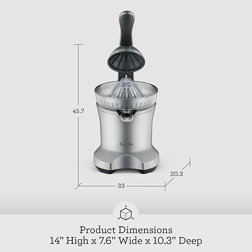Breville BCP600SIL Citrus Press Juicer Machine in Silver, Motorized