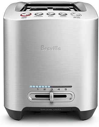 Breville Die-Cast Long Slot Smart Toaster 4 Slice - Brushed Stainless Steel