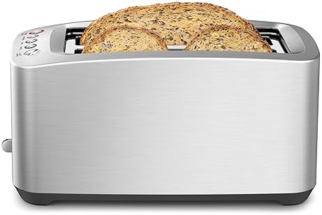 Breville Die-Cast Long Slot Smart Toaster 4 Slice - Brushed Stainless Steel