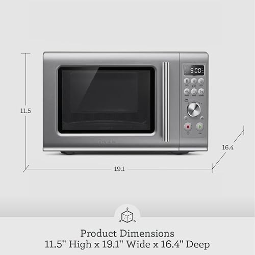 Breville Compact Wave Soft Close Countertop Microwave Oven - Silver