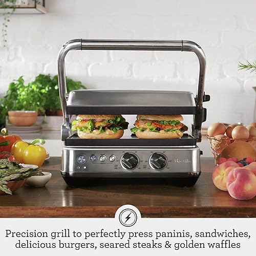 Breville Sear Press Grill - Brushed Stainless Steel Finish