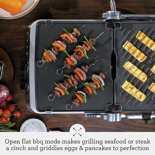 Breville Sear Press Grill - Brushed Stainless Steel Finish