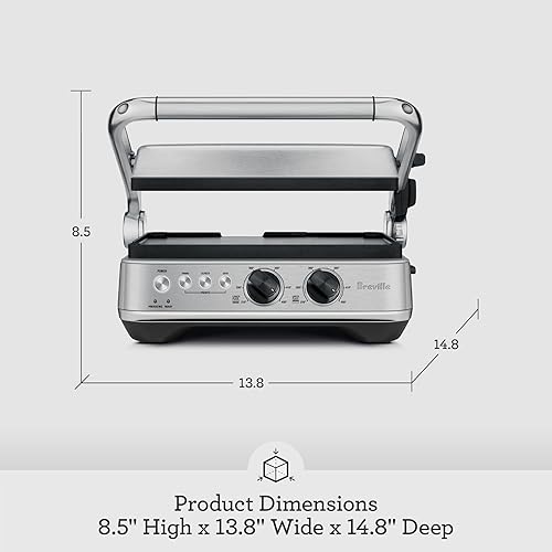 Breville Sear Press Grill - Brushed Stainless Steel Finish