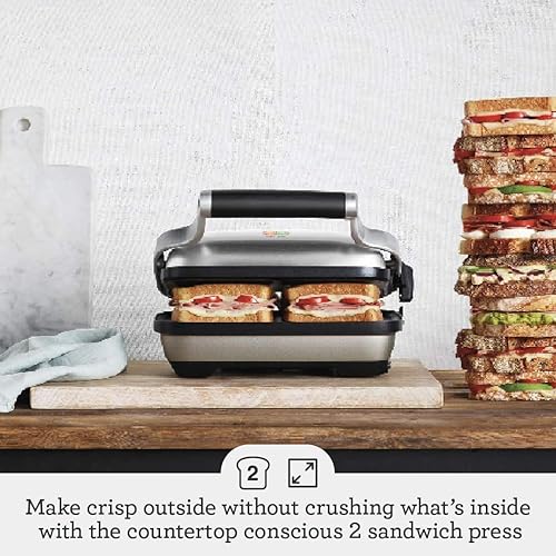 Breville Panini Press Electric Contact Grill, Brushed Stainless Steel - One Size