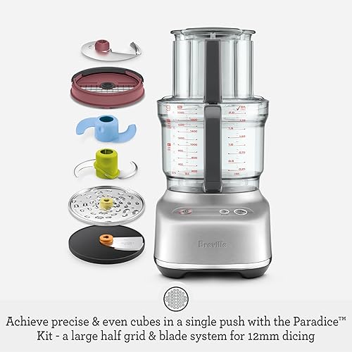Breville BFP638 Paradice 9 Cup Food Processor & Dicer, Small, Stainless Steel