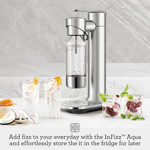 Breville InFizz Aqua Sparkling Water Maker, Stainless Steel