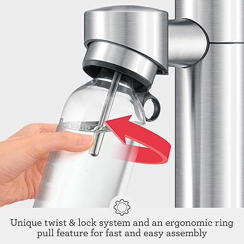 Breville InFizz Aqua Sparkling Water Maker, Stainless Steel